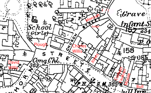 Map of north side of Horn Street